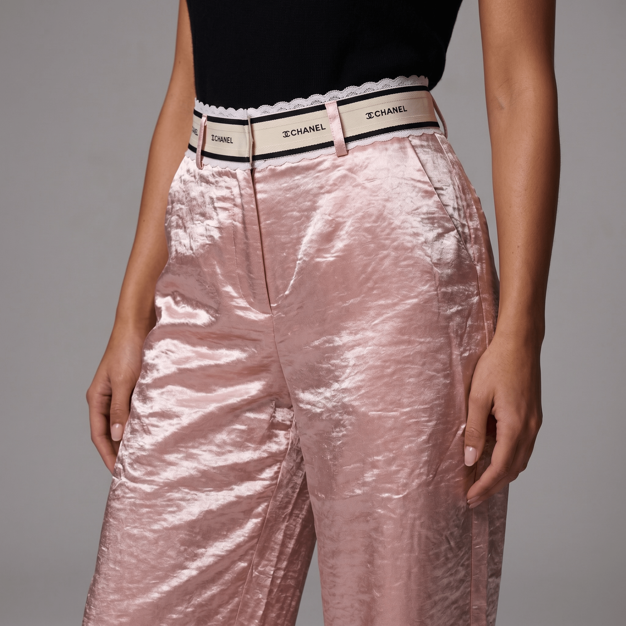 Chanel Satin Wide-Leg Trousers ✨🌸🤍 - MASTERPIECE