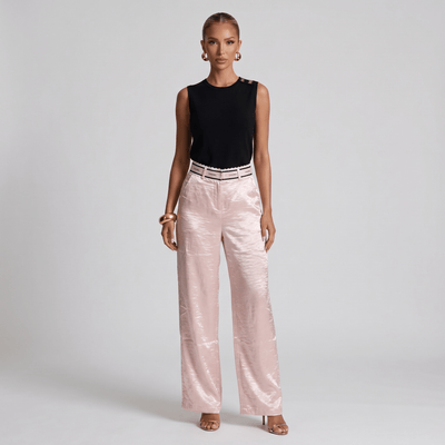 Chanel Satin Wide-Leg Trousers ✨🌸🤍 - MASTERPIECE