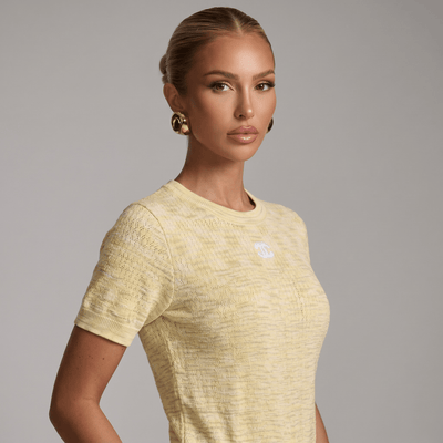 💛 Chanel Textured Knit Top – Butter Yellow - MASTERPIECE