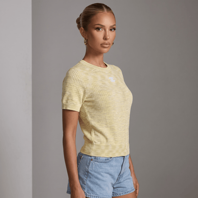 💛 Chanel Textured Knit Top – Butter Yellow - MASTERPIECE