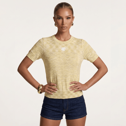 💛 Chanel Textured Knit Top – Butter Yellow - MASTERPIECE