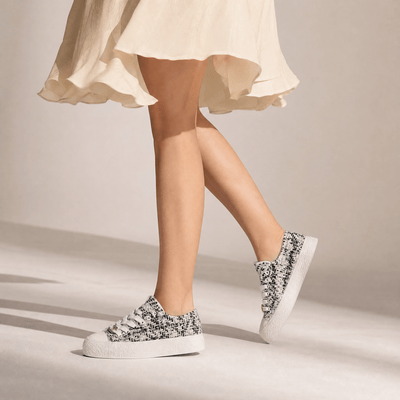 Chanel Tweed Platform Sneakers – Black & White Luxe Edition 🤍🖤 - MASTERPIECE