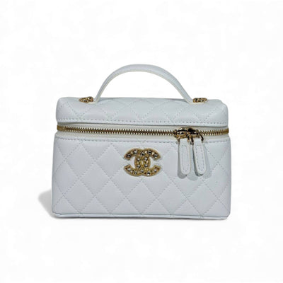 Chanel Vanity Case Bag — White - MASTERPIECE