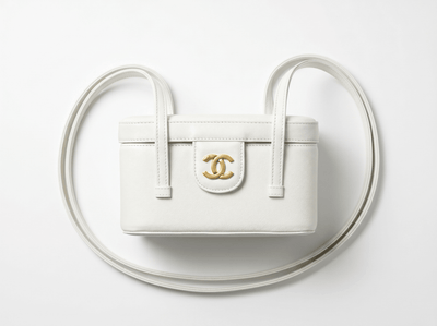 🤍 Chanel White Vintage Vanity Shoulder Bag 🤍 - MASTERPIECE