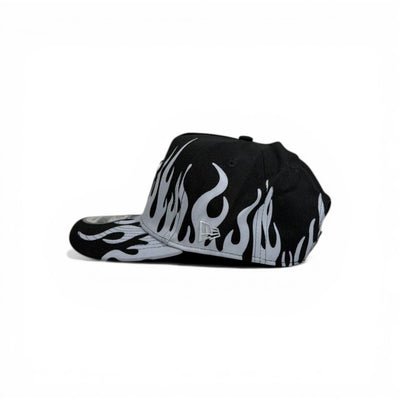 🧢 Chicago Bulls Flame Cap – Black & White Streetwear Edition - MASTERPIECE