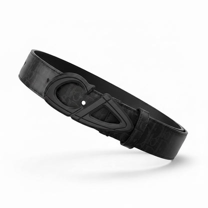 Christian Dior All Black Monogram Belt 120CM – Matte CD Buckle Luxury Designer Belt 🖤✨ - MASTERPIECE