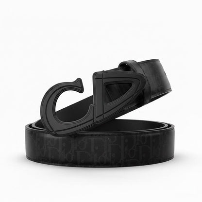 Christian Dior All Black Monogram Belt 120CM – Matte CD Buckle Luxury Designer Belt 🖤✨ - MASTERPIECE