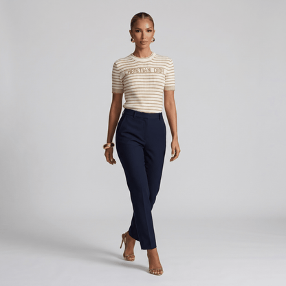 ✨ Christian Dior Metallic Stripe Knit Top - MASTERPIECE