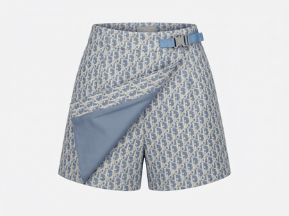 Christian Dior Oblique Jupe Short – Light Blue & Beige 🩵🤍 - MASTERPIECE