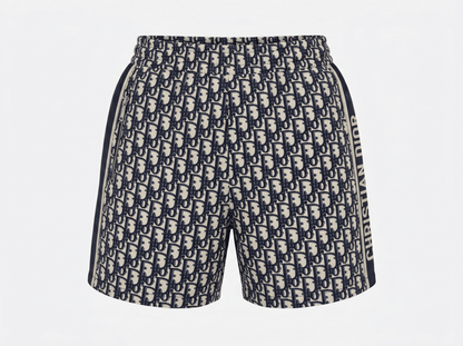 Christian Dior Oblique Logo Shorts – Navy & Beige 🤍💙 - MASTERPIECE