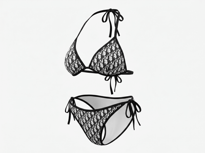 Christian Dior Oblique Triangle Bikini Set 🖤🤍🏖️ - MASTERPIECE