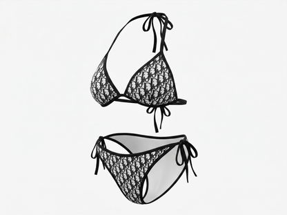 Christian Dior Oblique Triangle Bikini Set 🖤🤍🏖️ - MASTERPIECE