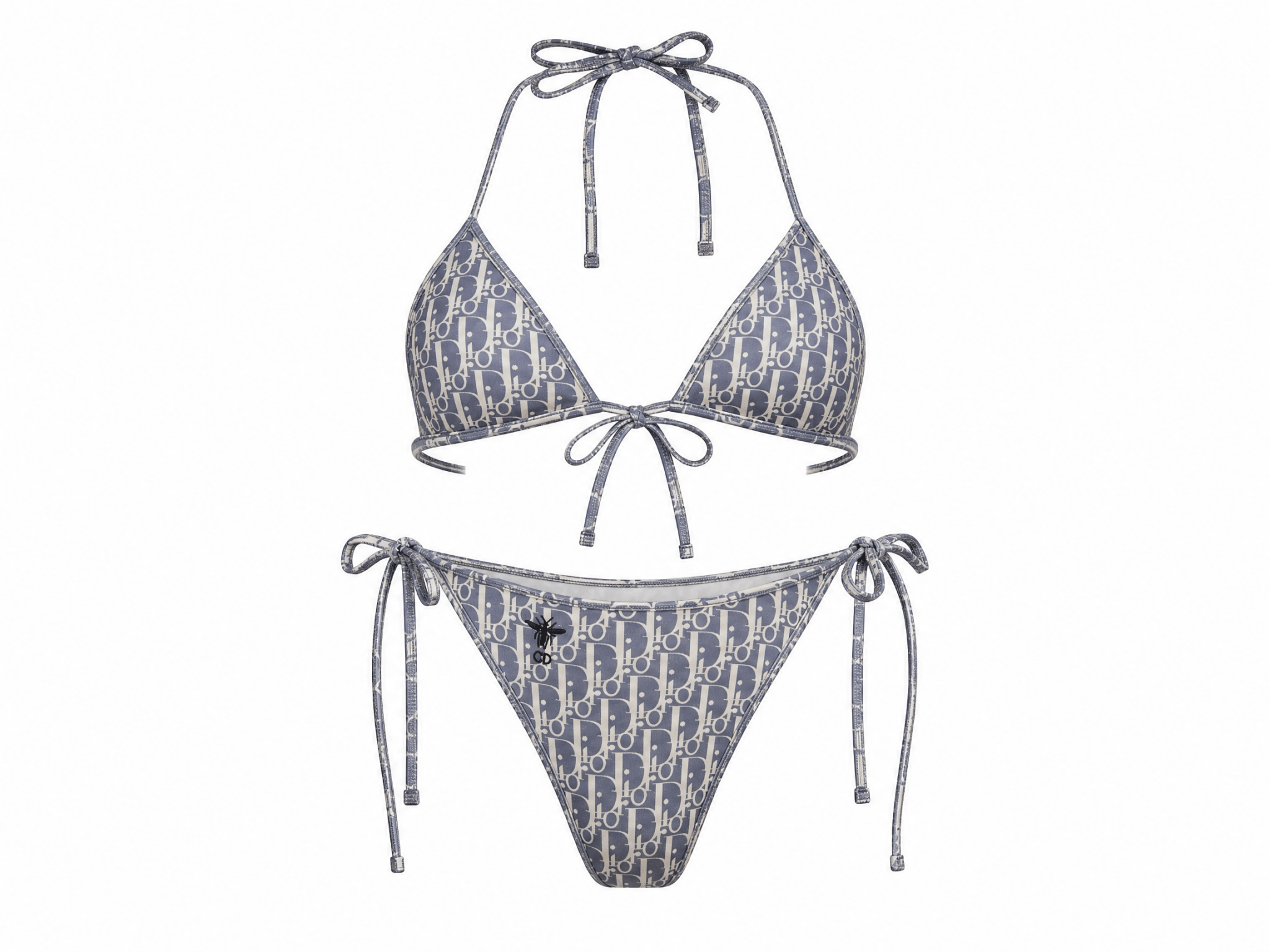 Christian Dior Oblique Triangle Bikini Set 💙🤍🏖️ - MASTERPIECE