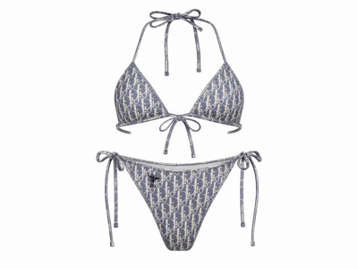 Christian Dior Oblique Triangle Bikini Set 💙🤍🏖️ - MASTERPIECE