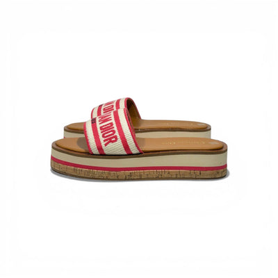 Christian Dior Paris Platform Slides – hot pink Logo Designer Sandals ❤️✨ | Luxury Summer Comfort Slides - MASTERPIECE