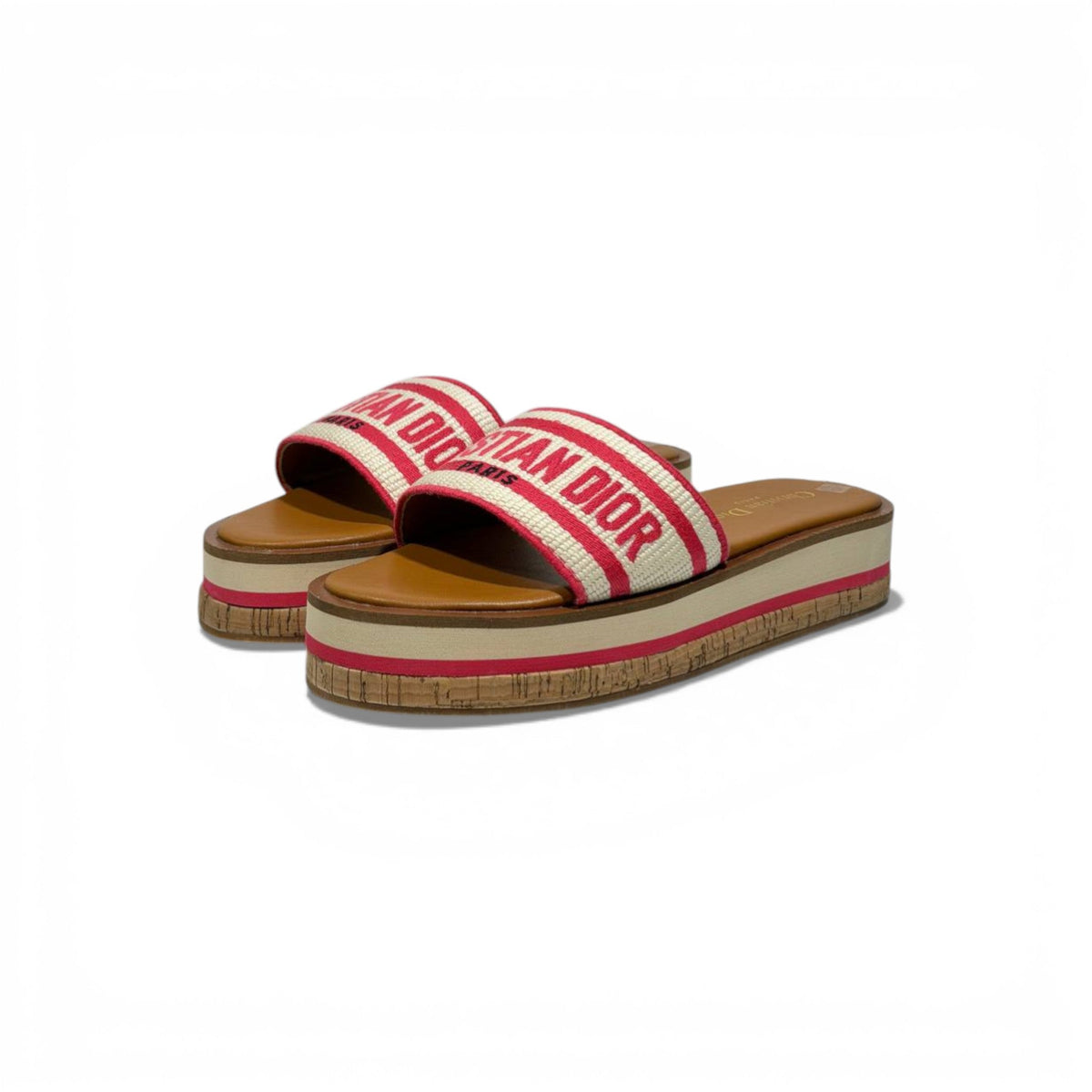 Christian Dior Paris Platform Slides – hot pink Logo Designer Sandals ❤️✨ | Luxury Summer Comfort Slides - MASTERPIECE