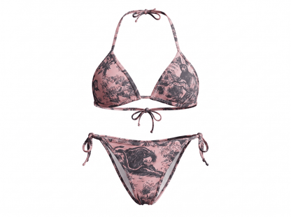 Christian Dior Toile de Jouy Pink Beach Set 🌸🖤🏖️ - MASTERPIECE