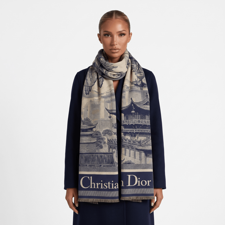 Christian Dior Toile Scarf 🧣💙 | Heritage Blue Luxury