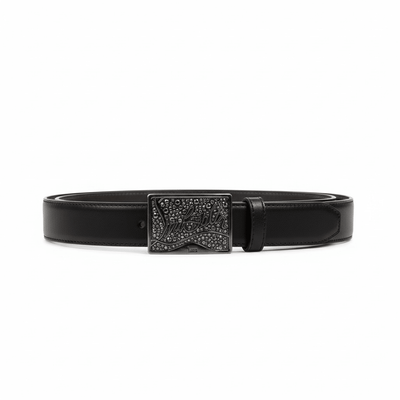 Christian Louboutin Crystal Signature Belt 125 cm — Black - MASTERPIECE