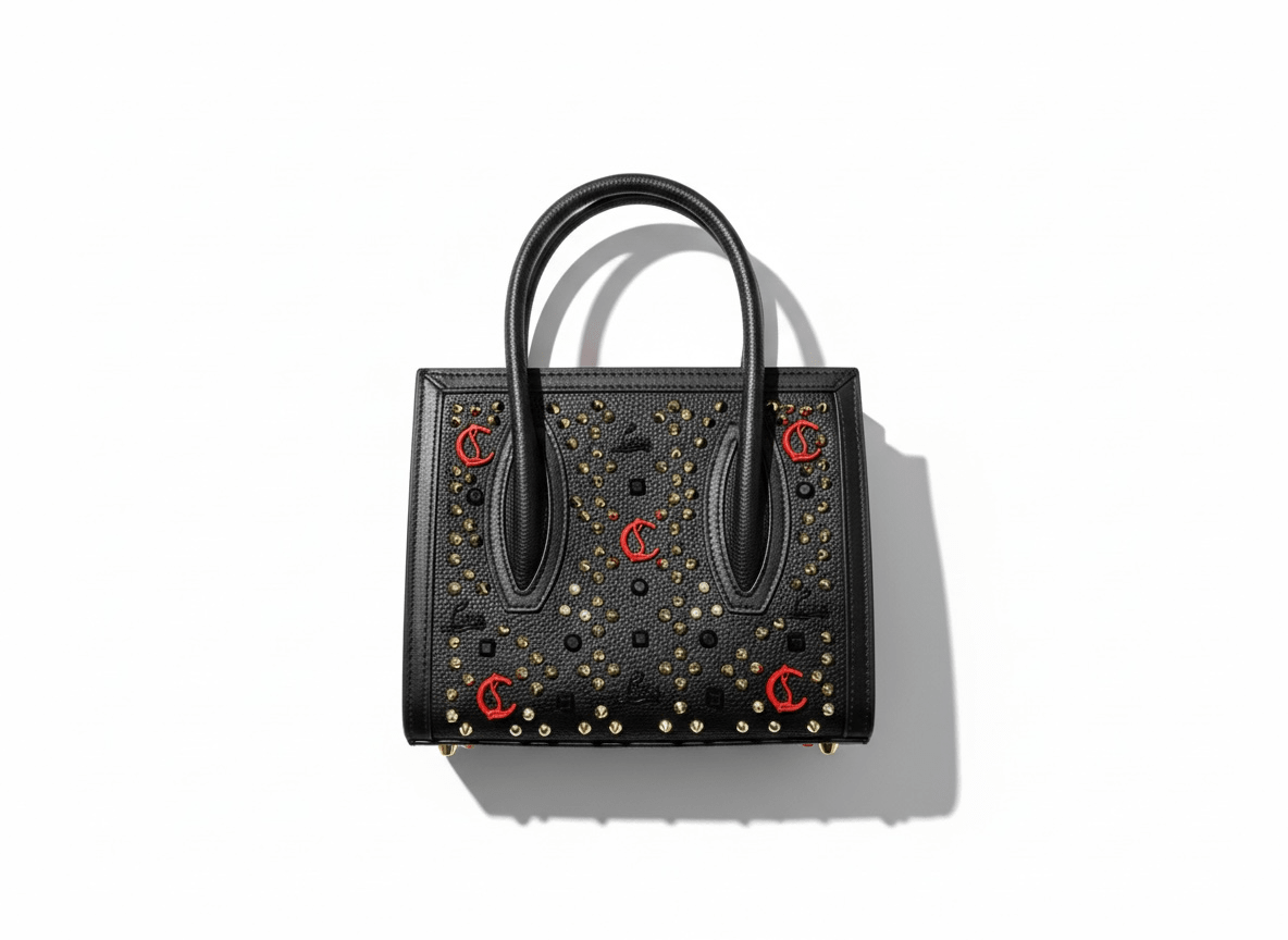 Christian Louboutin Studded Mini Tote 🖤🔥 | Bold Luxury Statement - MASTERPIECE
