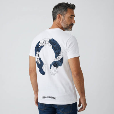 Chrome Hearts Denim Horseshoe Graphic T-Shirt 🤍💙 - MASTERPIECE