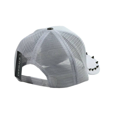🤍 Clemont White Studded Trucker Cap | Gothic Logo Streetwear Hat 🧢 - MASTERPIECE
