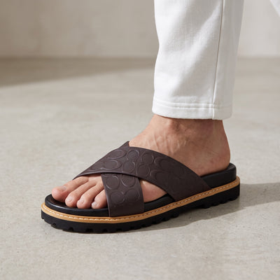 Coach Crossover Sandal – Chocolate Brown 🟫🩴 - MASTERPIECE