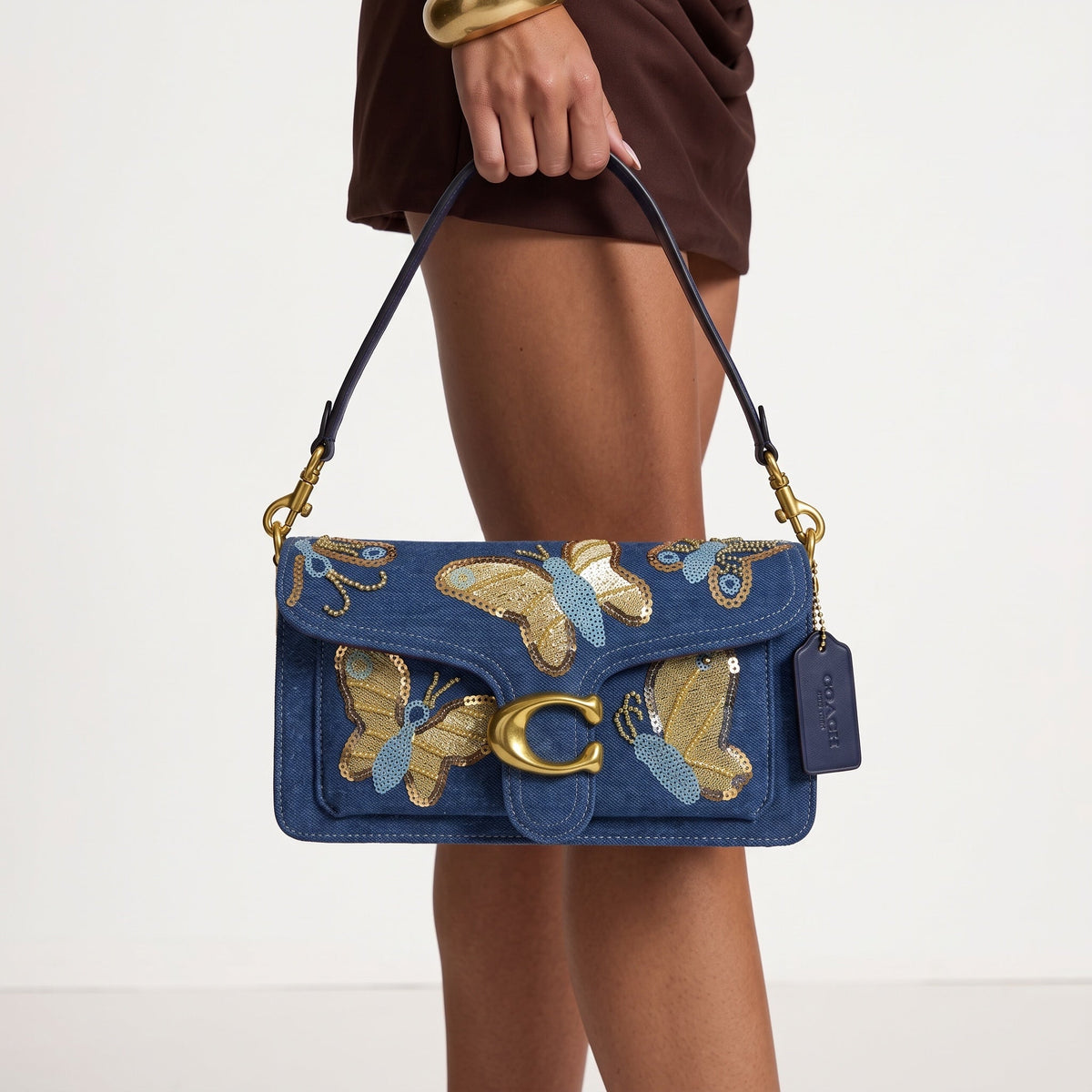 Coach Shoulder Bag – Blue Butterfly Denim 🦋👜 - MASTERPIECE