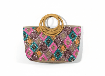 🌈 Colorful Sequin Beach Tote Bag | Boho Luxury Summer Handbag ✨ - MASTERPIECE