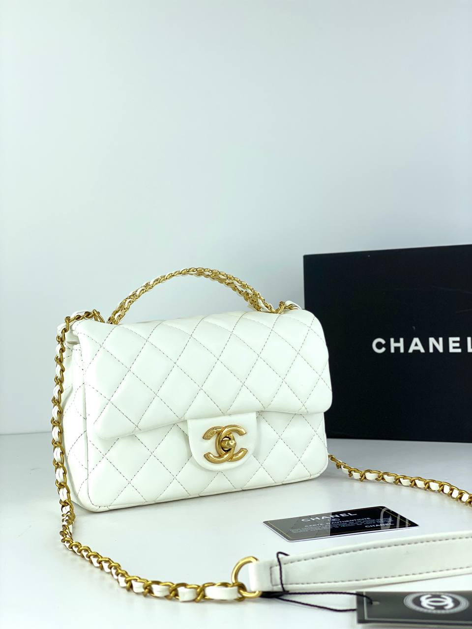 Chanel Quilted  Mini Flap Bag with Gold Chain