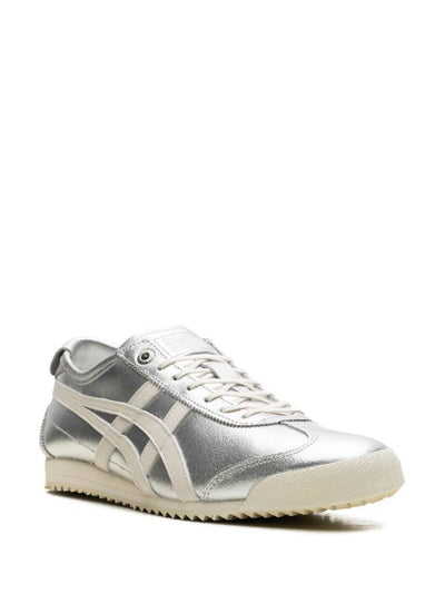 Onitsuka Tiger Mexico 66 silver and cream sneakers side view