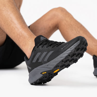 Black Adidas Terrex GORE-TEX trail shoe with Vibram outsole
