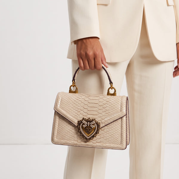 Dolce & Gabbana Devotion Bag – Cream Python 👜