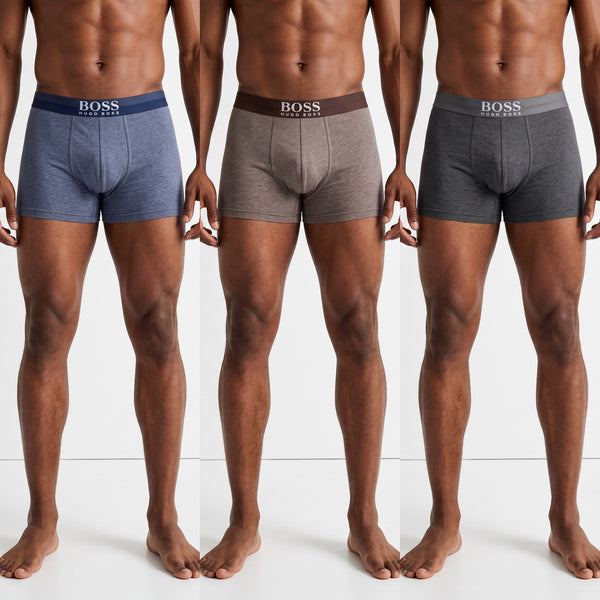 Boss Boxer Briefs – Heather 3-Pack 🩲