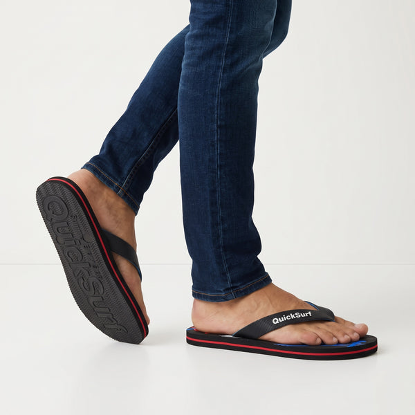 QuickSurf Flip-Flops – Black Blue Red 🩴🌊