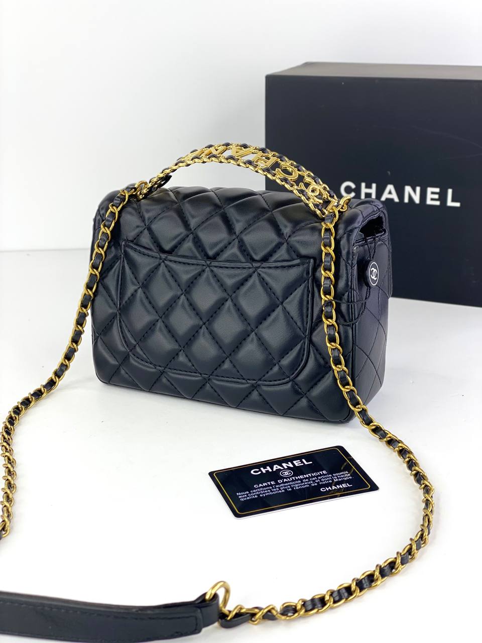 Chanel Quilted  Mini Flap Bag with Gold Chain