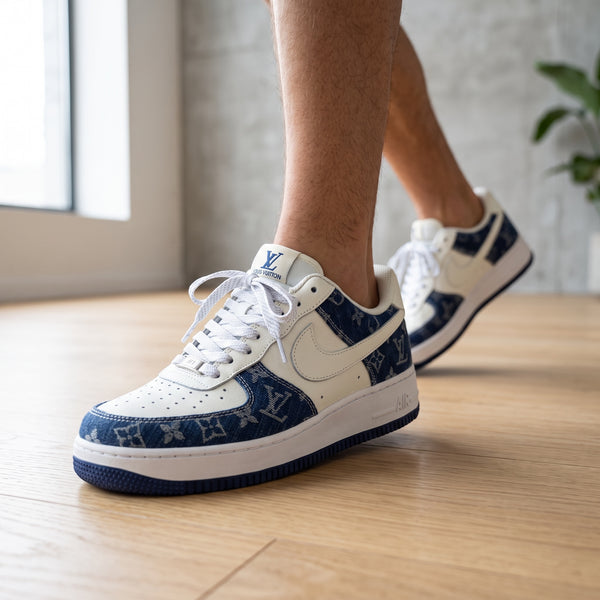 Louis Vuitton Trainers – Blue Monogram Denim 👟✨