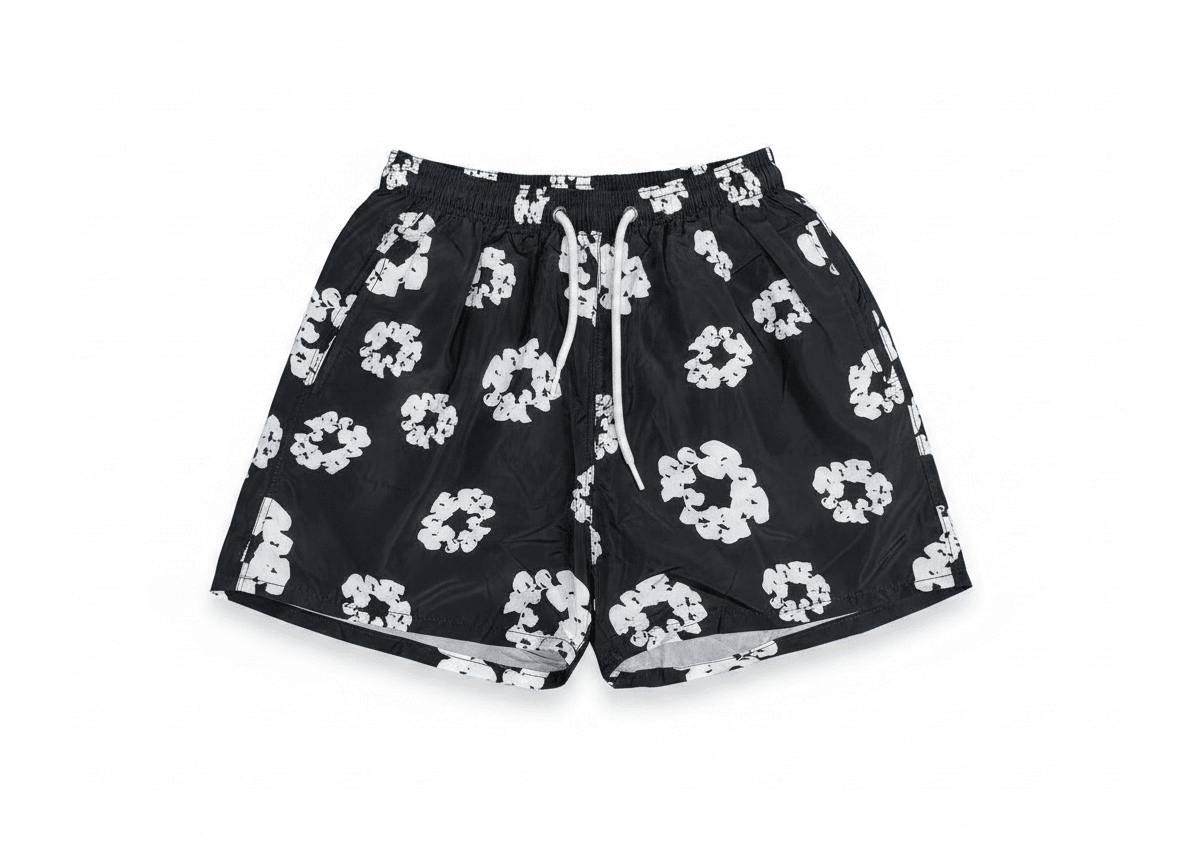 Denim Tears Cotton Wreath Swim Shorts 🖤🌊 - MASTERPIECE