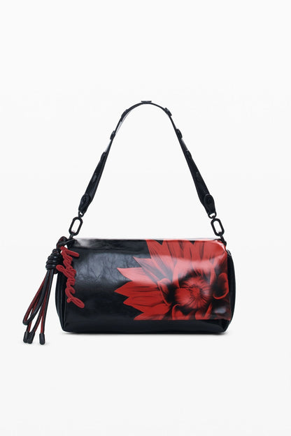 Desigual Red Floral Baguette Shoulder Bag – Chic Statement Piece ❤️🖤 - MASTERPIECE