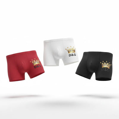 D&G Crown 3 - Pack Boxer Briefs 👑 Premium Luxury Men’s Underwear Set - MASTERPIECE