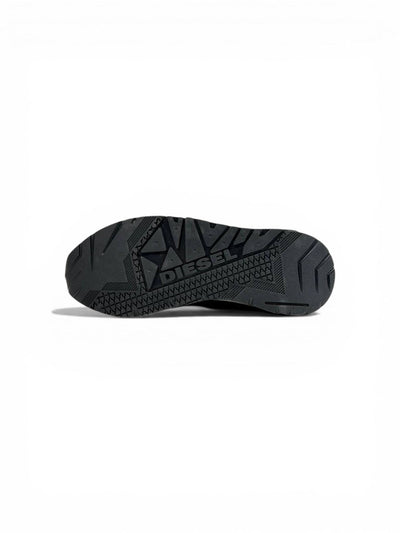 Diesel Black Slip-On Sneakers – Bold Logo Print, Lightweight Knit Trainer - MASTERPIECE