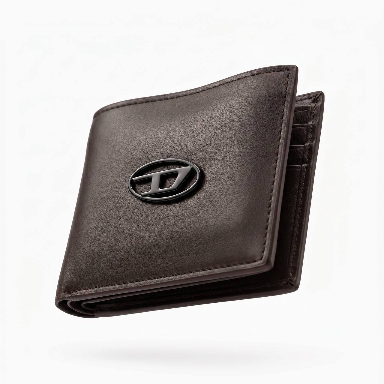 🖤 Diesel Oval D Premium Wallet – Charcoal Grey Luxury Edition - MASTERPIECE