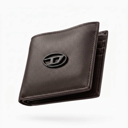 🖤 Diesel Oval D Premium Wallet – Charcoal Grey Luxury Edition - MASTERPIECE