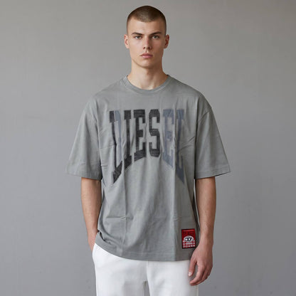 Diesel Oversized Varsity Logo T-Shirt – Stone Grey ⚡🩶 - MASTERPIECE