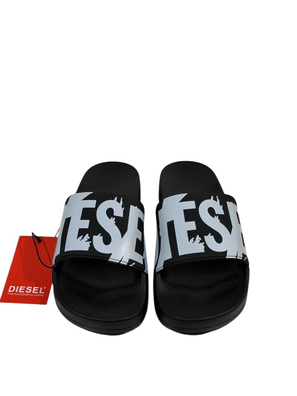 DIESEL Slides – Black & White Logo Edition ⚫⚪ - MASTERPIECE