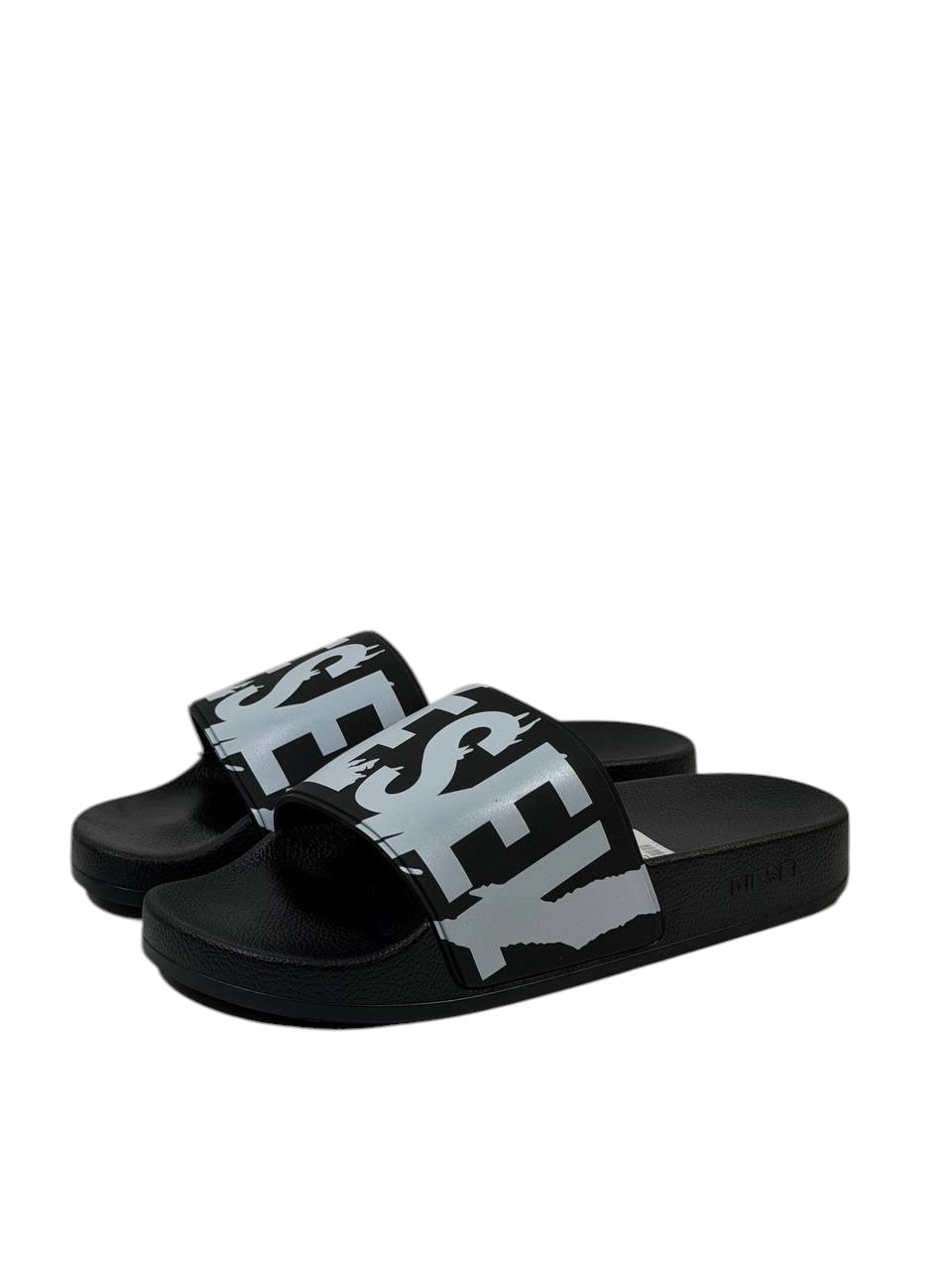 DIESEL Slides – Black & White Logo Edition ⚫⚪ - MASTERPIECE