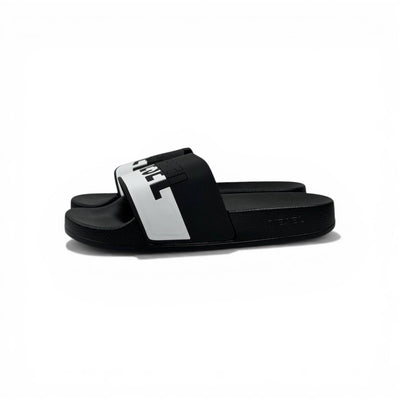 🖤 Diesel Slides – Black & White Logo Edition 🔥🩴 - MASTERPIECE