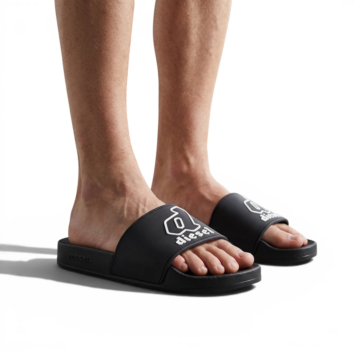 DIESEL Slides – Icon Logo Black Edition ⚫🔥 - MASTERPIECE