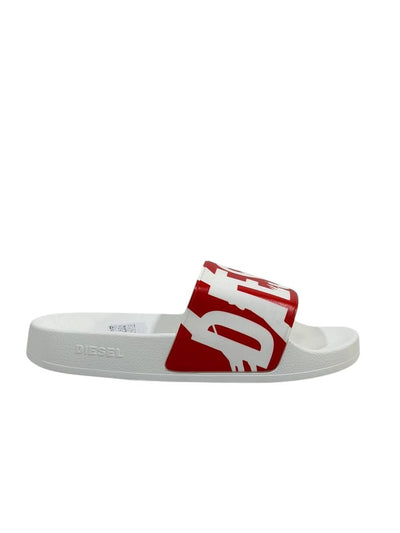 DIESEL Slides – Red Logo Statement Edition 🔴⚪ - MASTERPIECE