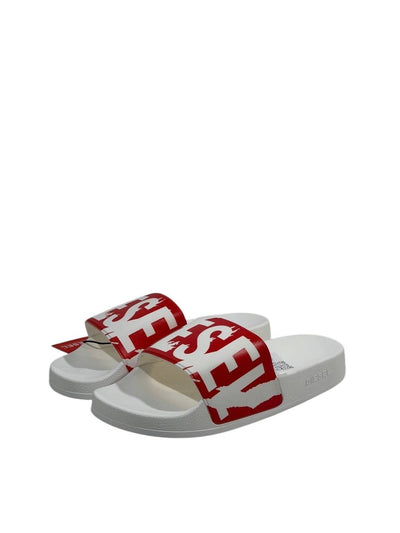 DIESEL Slides – Red Logo Statement Edition 🔴⚪ - MASTERPIECE